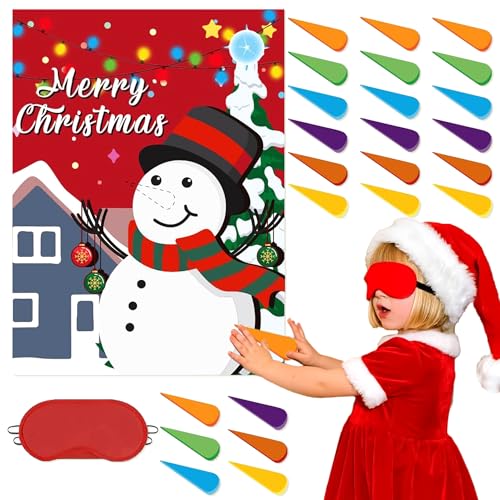Roaring Good Time Weihnachts-Party-Spiele-Zubehör, Pin The Nose On The Snowman, Weihnachtsspiele für Kinder, Xmas Party Spiele, Aktivitäten für Familien, Weihnachtsgeschenke Roaring Good Time Weihnachts-Party-Spiele-Zubehör, Pin The Nose On The Snowman, Weihnachtsspiele für Kinder, Xmas Party Spiele, Aktivitäten für Familien, Weihnachtsgeschenke von Roaring Good Time