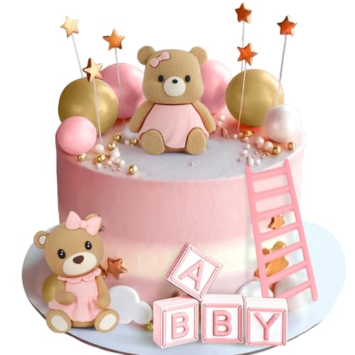 Rosa Bär Kuchen Dekorationen Bär Baby Shower Cake Topper Bären Kuchen Topper Baby Shower Geburtstag Kuchen Dekoration Rosa Bär Kuchen Dekorationen Bär Baby Shower Cake Topper Bären Kuchen Topper Baby Shower Geburtstag Kuchen Dekoration von Roaring Good Time