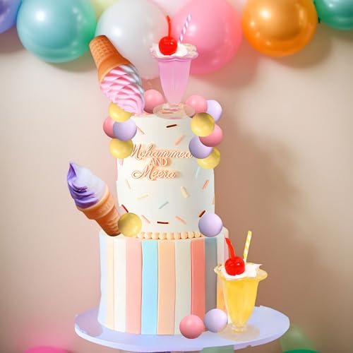 Eiscreme Tortendekoration Süßigkeiten Kuchendeko Candyland Tortenaufleger mit Eiscreme Süßes Thema Geburtstag Eisdiele Kuchen Topper für BabyDusche Mädchen Jungen Party Zubehör Eiscreme Tortendekoration Süßigkeiten Kuchendeko Candyland Tortenaufleger mit Eiscreme Süßes Thema Geburtstag Eisdiele Kuchen Topper für BabyDusche Mädchen Jungen Party Zubehör von Roaring Good Time