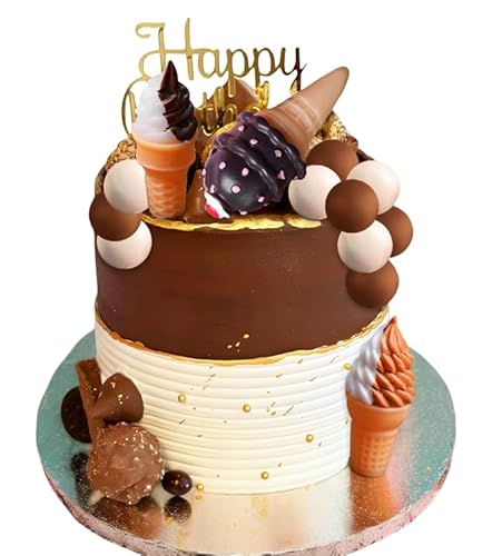 Schokoladen-Eiscreme-Kuchenaufsatz, Süßigkeiten-Kuchenaufsatz, Candyland-Kuchenaufsatz mit Eiscreme für süßes Thema, Geburtstag, Babyparty, Brautparty, Partyzubehör Schokoladen-Eiscreme-Kuchenaufsatz, Süßigkeiten-Kuchenaufsatz, Candyland-Kuchenaufsatz mit Eiscreme für süßes Thema, Geburtstag, Babyparty, Brautparty, Partyzubehör von Roaring Good Time