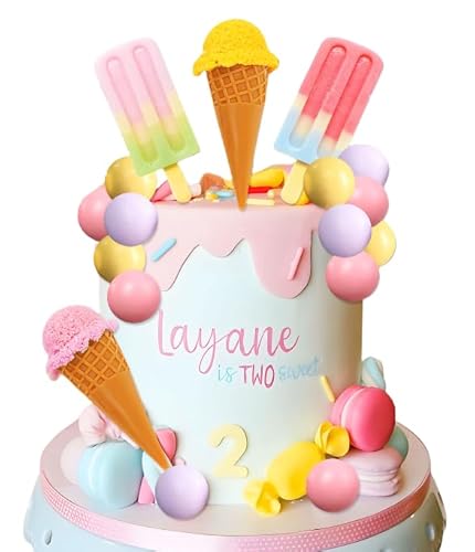 Tortenaufsatz mit Eiscreme-Motiv, Süßigkeiten-Kuchenaufsatz, Candyland-Kuchenaufsatz mit Eiscreme für süßes Thema, Geburtstag, Babyparty, Brautparty, Partyzubehör Tortenaufsatz mit Eiscreme-Motiv, Süßigkeiten-Kuchenaufsatz, Candyland-Kuchenaufsatz mit Eiscreme für süßes Thema, Geburtstag, Babyparty, Brautparty, Partyzubehör von Roaring Good Time