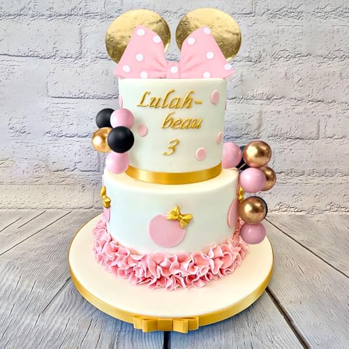 Tortenaufsatz mit rosa Schleife, Ohren, Kuchendekorationen für Mädchen, Geburtstag, Babyparty, Partyzubehör Tortenaufsatz mit rosa Schleife, Ohren, Kuchendekorationen für Mädchen, Geburtstag, Babyparty, Partyzubehör von Roaring Good Time