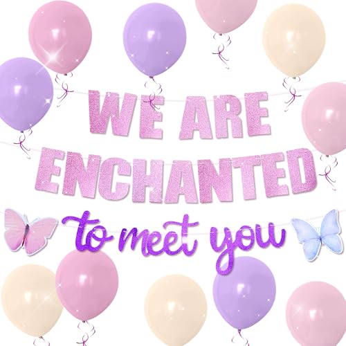 We Are Enchanted to Meet You Banner Luftballons Schmetterling Girlande für Enchanted to Meet You Motto Baby Shower Geschlecht Offenbarung Party Dekorationen Supplies We Are Enchanted to Meet You Banner Luftballons Schmetterling Girlande für Enchanted to Meet You Motto Baby Shower Geschlecht Offenbarung Party Dekorationen Supplies von Roaring Good Time