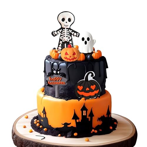 Zombie-Kuchenaufsatz für Mütter, Halloween-Kuchendekoration, Geist, Boo, Spinne, Kürbisse, Dekoration für kleine Hexe, Babyparty, Geburtstagsparty, Zubehör Zombie-Kuchenaufsatz für Mütter, Halloween-Kuchendekoration, Geist, Boo, Spinne, Kürbisse, Dekoration für kleine Hexe, Babyparty, Geburtstagsparty, Zubehör von Roaring Good Time