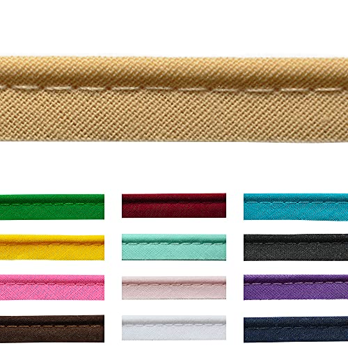 10 Meter lang 10mm breite Paspelband zum nähen baumwolle mit kordel in 23 Farben von Roban Fashion