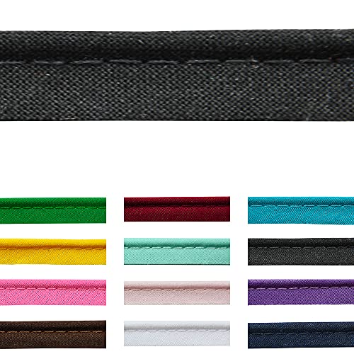 10 Meter lang 10mm breite Paspelband zum nähen baumwolle mit kordel in 23 Farben von Roban Fashion