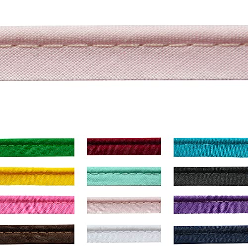 5 Meter lang 10mm breite Paspelband zum nähen baumwolle mit kordel in 23 Farben von Roban Fashion