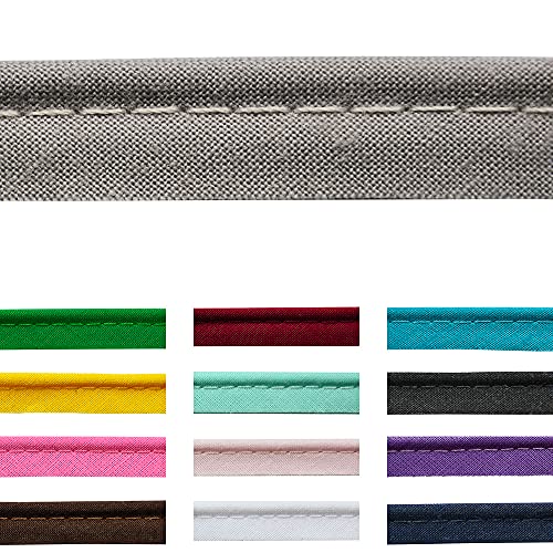 5 Meter lang 10mm breite Paspelband zum nähen baumwolle mit kordel in 23 Farben von Roban Fashion