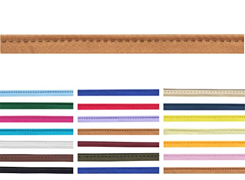 5 Meter lang 10mm breite Satin Paspelband zum nähen mit kordel in 20 Farben von Roban Fashion