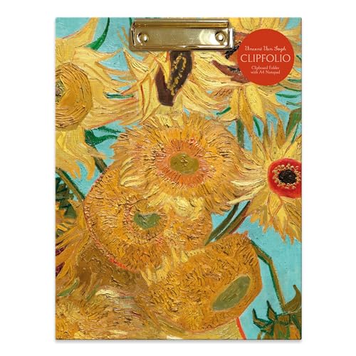 Robert Frederick Klemmbrettmappe mit Notizblock - Van Gogh Sonnenblumen von Robert Frederick