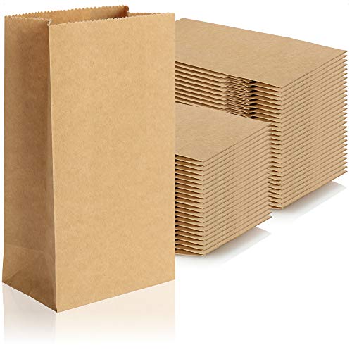 Robin Goods® 50x braune Papiertüte, Geschenktüten aus ungebleichtem Kraftpapier, Papiertaschen zum Verpacken und Verschenken von Party-Mitgebseln (braun - 16x9x5.5cm - 50 Stück) von Robin Goods