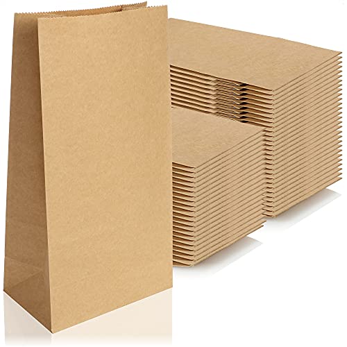 Robin Goods® 50x braune Papiertüte, Geschenktüten aus ungebleichtem Kraftpapier, Papiertaschen zum Verpacken und Verschenken von Party-Mitgebseln (braun - 26x14x8cm - 50 Stück) von Robin Goods