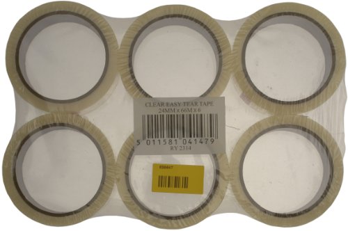 Robinson Young Paket-Klebeband (24 mm x 66 m) 6 Stück transparent von Robinson Young