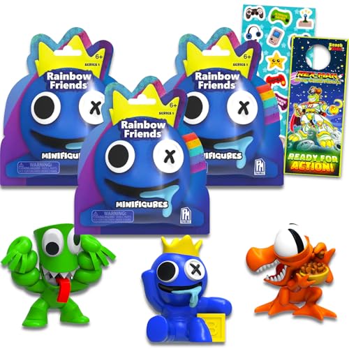 Rainbow Friends Mystery Blind Bags Spielzeug-Set, 3 Stück, Regenbogen-Freunde, Überraschungstüten, Paket mit Horror-Thema, Regenbogen-Freunde, Mini-Figuren und Aufklebern, Regenbogen-Freunde, Rainbow Friends Mystery Blind Bags Spielzeug-Set, 3 Stück, Regenbogen-Freunde, Überraschungstüten, Paket mit Horror-Thema, Regenbogen-Freunde, Mini-Figuren und Aufklebern, Regenbogen-Freunde, von Roblox
