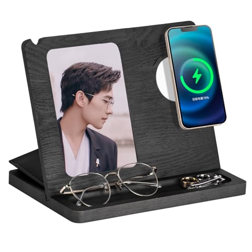 Robomanor Männer Bilderrahmen Holz Ständer Dockingstation Weihnachten Geschenke für Männer Geldbörsenständer Ehemann Ehefrau Vater Geburtstag Jubiläum Nachttisch Mann Gadgets Robomanor Männer Bilderrahmen Holz Ständer Dockingstation Weihnachten Geschenke für Männer Geldbörsenständer Ehemann Ehefrau Vater Geburtstag Jubiläum Nachttisch Mann Gadgets von Robomanor