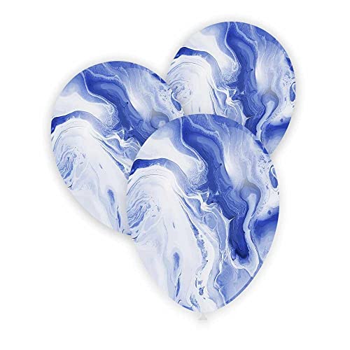 Palloncini blu marmorizzato da 11 inc - 30cm, 10Pz. von Rocca Fun Factory