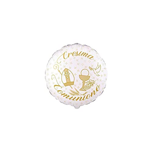 Palloncino Cresima Comunione simboli Oro 9inc-22cm, 5pz. von Rocca Fun Factory