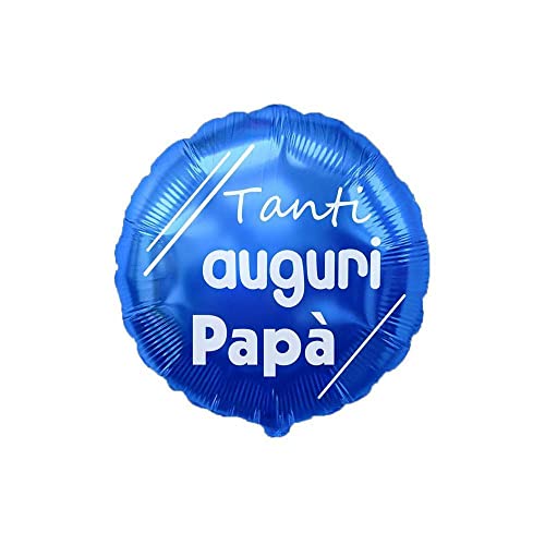 Palloncino Tanti Auguri Papà blu 18-45cm. 1pz von Rocca Fun Factory