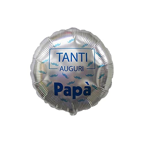 Palloncino Tanti Auguri Papà con Baffetti 18 von Rocca Fun Factory