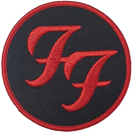 Rock Off officially licensed products Foo Fighters Patch Circle Logo offiziell Embroidered woven iron on 105 x 45mm One Size von Rock Off officially licensed products