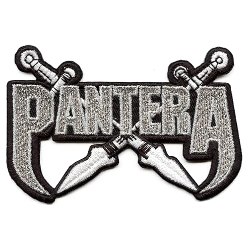 Pantera Fang Blades Patch Silber Schwermetall bestickt zum Aufbügeln Pantera Fang Blades Patch Silber Schwermetall bestickt zum Aufbügeln von Rock Off
