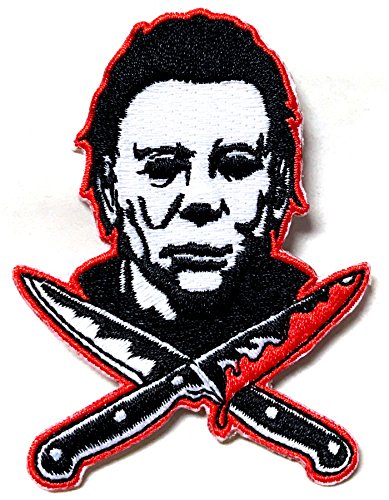 Halloween 2 Michael Myers Knives bestickter Aufnäher Halloween 2 Michael Myers Knives bestickter Aufnäher von Rock Rebel