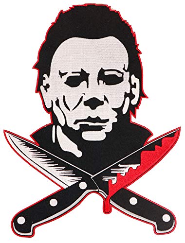 Halloween Michael Myers Knives bestickter Aufnäher zum Aufbügeln, 33 cm Halloween Michael Myers Knives bestickter Aufnäher zum Aufbügeln, 33 cm von Rock Rebel