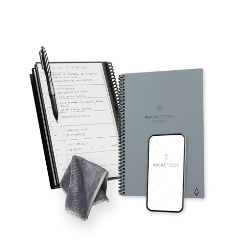 Rocketbook Fusion Planner & Notebook: Wiederverwendbarer intelligenter Planer & Notizbuch | Steigern Sie Ihre Produktivität mit einem digital verbundenen Notizbuchplaner | 7 Seitentypen, Rocketbook Fusion Planner & Notebook: Wiederverwendbarer intelligenter Planer & Notizbuch | Steigern Sie Ihre Produktivität mit einem digital verbundenen Notizbuchplaner | 7 Seitentypen, von Rocketbook