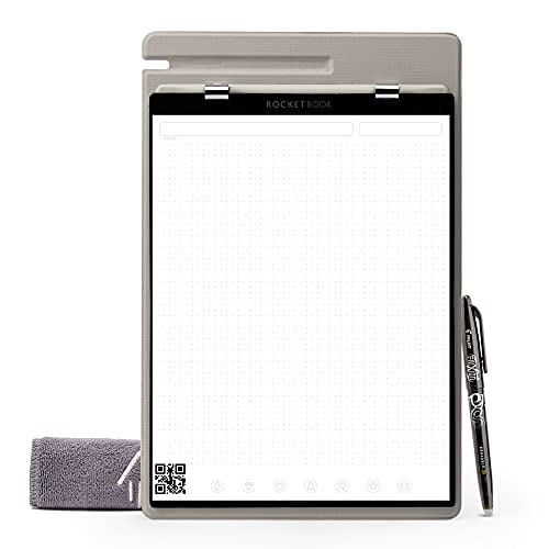Rocketbook Orbit Legal Pad Letter – intelligenter wiederverwendbarer Rechtsblock – Grau, liniert/Punktraster von Rocketbook