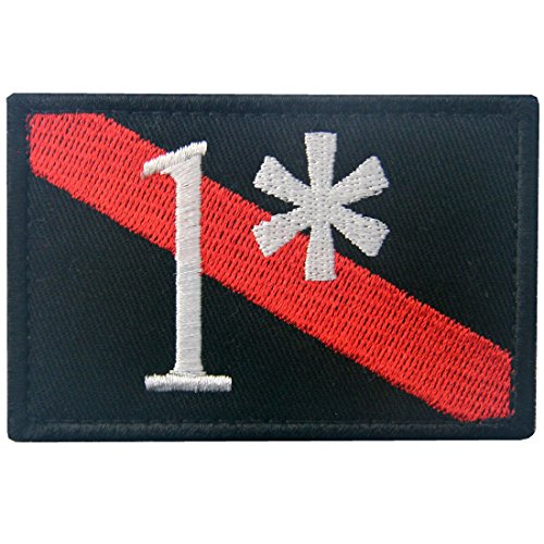 Firefighter Patch One Ass to Risk 1 Thin Red Line Embroidered Tactical Applique Morale Hook & Loop Emblem von Rocking Planet
