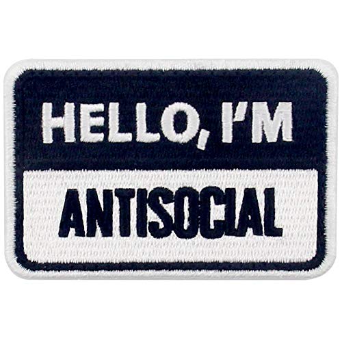 Hello I'm Antisocial Patch bestickte Moral Applikation Klettverschluss Hello I'm Antisocial Patch bestickte Moral Applikation Klettverschluss von Rocking Planet