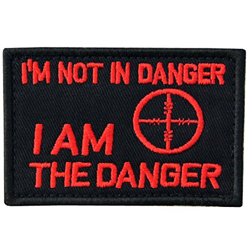 I'm Not in Danger, I Am The Danger Patch bestickte taktische Applikation Army Moral Hook & Loop Emblem, Rot I'm Not in Danger, I Am The Danger Patch bestickte taktische Applikation Army Moral Hook & Loop Emblem, Rot von Rocking Planet