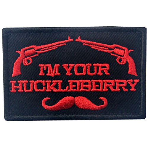 I'm Your Huckleberry Patch Embroidered Tactical Applique Army Morale Hook & Loop Emblem, Red I'm Your Huckleberry Patch Embroidered Tactical Applique Army Morale Hook & Loop Emblem, Red von Rocking Planet