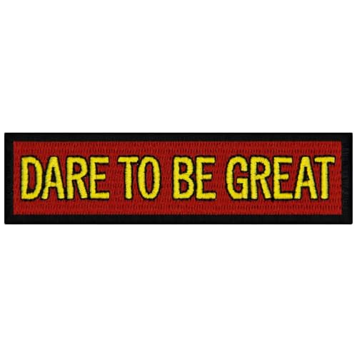 Rocking Planet Aufnäher/Aufnäher, Motiv: Dare to Be Great, bestickt, Biker-Applikation, zum Aufbügeln oder Aufnähen Rocking Planet Aufnäher/Aufnäher, Motiv: Dare to Be Great, bestickt, Biker-Applikation, zum Aufbügeln oder Aufnähen von Rocking Planet