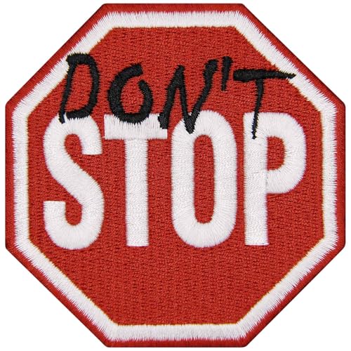 Rocking Planet Aufnäher mit Aufschrift "Don't Stop Road", bestickt, Biker-Applikation, zum Aufbügeln oder Aufnähen Rocking Planet Aufnäher mit Aufschrift "Don't Stop Road", bestickt, Biker-Applikation, zum Aufbügeln oder Aufnähen von Rocking Planet