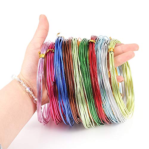 10 Meter Bunte Basteldraht aus Aluminium mehrfarbiger Schmuckdraht Aluminiumdraht Weicher & Biegsamer Draht Aludraht Dekodraht zun Basteln für DIY Schmuck Modellen Skulpturen Handwerk Rot 2.0mm von Rockreyoa