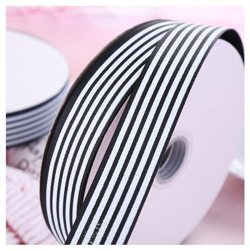 Gestreiftes Band 50 Yard 25mm Ripsband mit Kariert Geschenkbänder Grosgrain-Stoffband Streifen Bastelband Deko Schleifenband für Hochzeit Geschenkverpackung Nähen Zuhause Party Dekoration Schwarz Gestreiftes Band 50 Yard 25mm Ripsband mit Kariert Geschenkbänder Grosgrain-Stoffband Streifen Bastelband Deko Schleifenband für Hochzeit Geschenkverpackung Nähen Zuhause Party Dekoration Schwarz von Rockreyoa