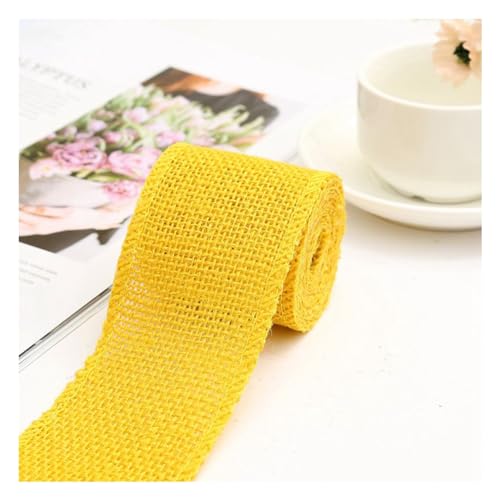 Rockreyoa 1 Rollen 6cm*2m Bunte Juteband Dekoband aus Natur Jutegewebe Vintage Geschenkband Sackleinen Schleifenband für Weihnachts Geschenkverpackung DIY HandwerkHochzeit Party Gelb Rockreyoa 1 Rollen 6cm*2m Bunte Juteband Dekoband aus Natur Jutegewebe Vintage Geschenkband Sackleinen Schleifenband für Weihnachts Geschenkverpackung DIY HandwerkHochzeit Party Gelb von Rockreyoa