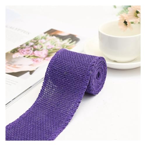 Rockreyoa 1 Rollen 6cm*2m Bunte Juteband Dekoband aus Natur Jutegewebe Vintage Geschenkband Sackleinen Schleifenband für Weihnachts Geschenkverpackung DIY HandwerkHochzeit Party Lila Rockreyoa 1 Rollen 6cm*2m Bunte Juteband Dekoband aus Natur Jutegewebe Vintage Geschenkband Sackleinen Schleifenband für Weihnachts Geschenkverpackung DIY HandwerkHochzeit Party Lila von Rockreyoa