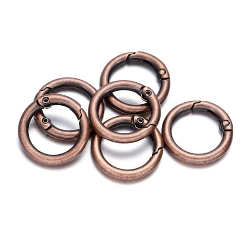 Rockreyoa 10 Stück Runde Karabiner Ring Karabiner Ring Carabiner Small Metall O-Ring Zinklegierung Frühling Schlüsselring Schnalle Karabinerhaken Ringverschlüsse für Tasche Schmuck Antikes Rot 28mm Rockreyoa 10 Stück Runde Karabiner Ring Karabiner Ring Carabiner Small Metall O-Ring Zinklegierung Frühling Schlüsselring Schnalle Karabinerhaken Ringverschlüsse für Tasche Schmuck Antikes Rot 28mm von Rockreyoa