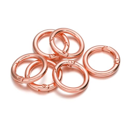 Rockreyoa 10 Stück Runde Karabiner Ring Karabiner Ring Carabiner Small Metall O-Ring Zinklegierung Frühling Schlüsselring Schnalle Karabinerhaken Ringverschlüsse für Tasche Schmuck Roségold 35mm Rockreyoa 10 Stück Runde Karabiner Ring Karabiner Ring Carabiner Small Metall O-Ring Zinklegierung Frühling Schlüsselring Schnalle Karabinerhaken Ringverschlüsse für Tasche Schmuck Roségold 35mm von Rockreyoa