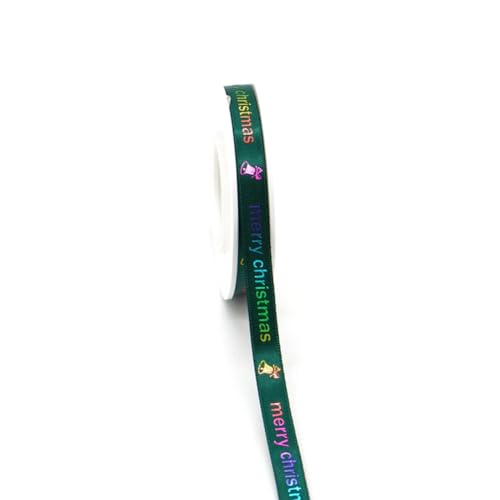 Rockreyoa 10 Yards Weihnachtsband Geschenkband Weihnachtsmotive Dekoband Weihnachten Geschenkbänder Schleifenband Weihnachtsbänder Stoffband Ripsband für DIY Basteln Geschenkverpackung 2# 9mm von Rockreyoa