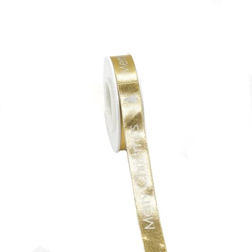 Rockreyoa 10 Yards Weihnachtsband Geschenkband Weihnachtsmotive Dekoband Weihnachten Geschenkbänder Schleifenband Weihnachtsbänder Stoffband Ripsband für DIY Basteln Geschenkverpackung 5# 16mm von Rockreyoa