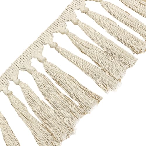 Rockreyoa 11cm Baumwolle Quaste Spitzenband Fransenborte Spitzenbesatz Fransen Trim für DIY Kostüme Kleidung Vorhang Nähen Bastelzubehör Tischdecke Wohnaccessoires Hochzeit Deko Beige 3 Yards Rockreyoa 11cm Baumwolle Quaste Spitzenband Fransenborte Spitzenbesatz Fransen Trim für DIY Kostüme Kleidung Vorhang Nähen Bastelzubehör Tischdecke Wohnaccessoires Hochzeit Deko Beige 3 Yards von Rockreyoa