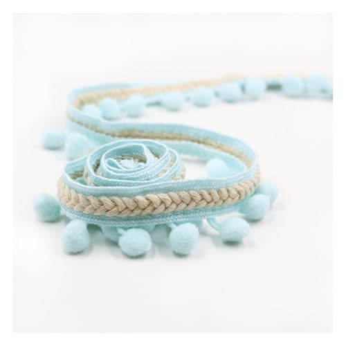 Rockreyoa 12mm x 5 Yard Bestickt Pompom Quaste Bordüre Pom Pom Fransenband Bommelborte Bälle Spitzenstoff für DIY Nähen Kleidung Home Hochzeit Kissen Vorhang Geschenk Heimdekoration Hellblau Rockreyoa 12mm x 5 Yard Bestickt Pompom Quaste Bordüre Pom Pom Fransenband Bommelborte Bälle Spitzenstoff für DIY Nähen Kleidung Home Hochzeit Kissen Vorhang Geschenk Heimdekoration Hellblau von Rockreyoa