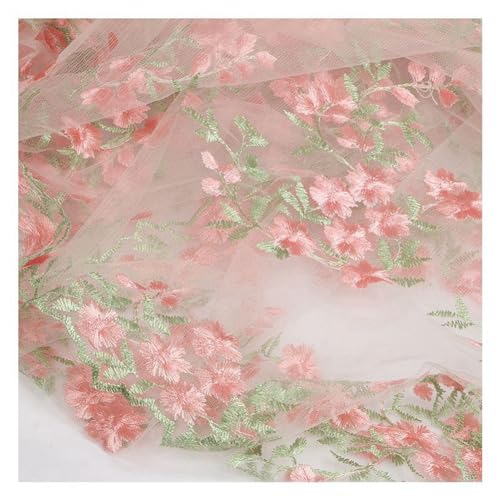 Rockreyoa 140cm Breit Bestickter Spitzenstoff mit Blumenmuster Tüll Spitze Stoff Blumen Stickereistoff zum Nähen Netzstoff für DIY Hochzeitskleid Kleidung Basteln Heimdekoration Rosa 2 Yards Rockreyoa 140cm Breit Bestickter Spitzenstoff mit Blumenmuster Tüll Spitze Stoff Blumen Stickereistoff zum Nähen Netzstoff für DIY Hochzeitskleid Kleidung Basteln Heimdekoration Rosa 2 Yards von Rockreyoa