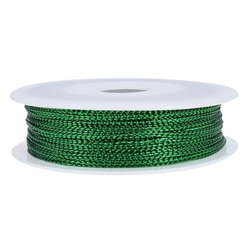 Rockreyoa 1mm Kordel Farbiges Seil Kordelband Geflochtenes Handseil Anhänger-Seil Perlen-Seil Zierkordel Kordelschnur Bastelschnur Verpackungsseil Etikettenseil Nicht Elastisch Kordelband Grün 100m von Rockreyoa