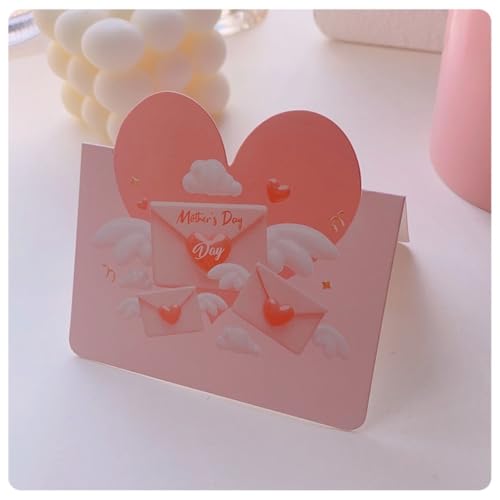 Rockreyoa 30 Stück Herz Valentinstagskarte Muttertagskarte Liebe Glückwunschkarte Liebeskarte Geschenk Grußkarte Dankeskarten Herz Grußkarten Klappkarte für Valentinstag Muttertag Geburtstag #7 von Rockreyoa
