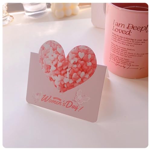 Rockreyoa 30 Stück Herz Valentinstagskarte Muttertagskarte Liebe Glückwunschkarte Liebeskarte Geschenk Grußkarte Dankeskarten Herz Grußkarten Klappkarte für Valentinstag Muttertag Geburtstag #8 von Rockreyoa