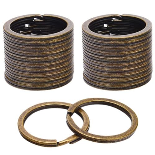 Rockreyoa 30mm Schlüsselringe DIY Split Rings Metall Spiralringe Alte Bronze Kettenringe Kleine Biegeringe Runde Verbindungsstücke für Halsketten Armband DIY Schmuckherstellung 50 Stück Rockreyoa 30mm Schlüsselringe DIY Split Rings Metall Spiralringe Alte Bronze Kettenringe Kleine Biegeringe Runde Verbindungsstücke für Halsketten Armband DIY Schmuckherstellung 50 Stück von Rockreyoa